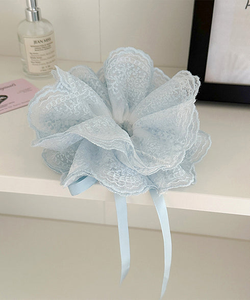 レースシュシュ ボリューム感 ヘアゴム レディース リボン まとめ髪 髪飾り お団子 オルチャン お洒落 大人 可愛い きれいめ デート 発表会 99QNSP-015